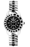 Christian Dior Christal Womens Stainless Steel Black Sapphire Diamond Watch CD112116M001