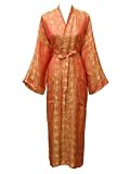 Kimono (Long) - Silk Jacquard (Golden Peach)