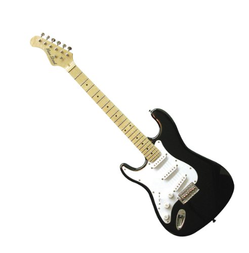 414zKUCWFKL Main Street Left Handed Black Strat Style Electric Guitar