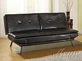 Acme 15350 Kara Polyurethane Adjustable Sofa, Black