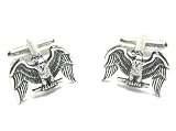 Silver American Bald Eagle Cufflinks w/ Gift Box