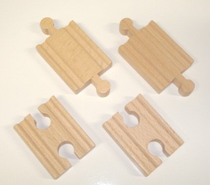 Four New Adapter Tracks fit Thomas Wooden Railway and Brio train sets tracks and trains