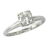 14K White Gold Antique Diamond Engagement Ring, circa 1930s