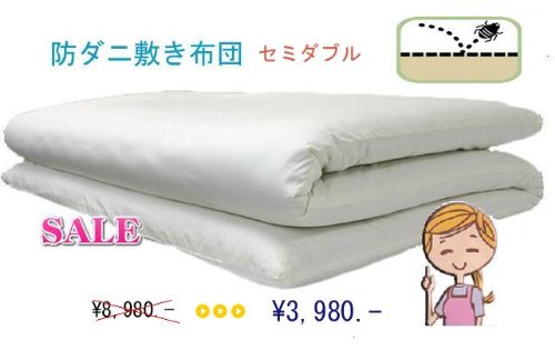 防ダニ敷きふとん（セミダブル）