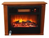 Lifesmart 1000 Square Foot Infrared Quartz Fireplace in Quakerstown Dark Oak w/Remote