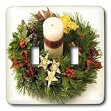 Sandy Mertens Christmas Designs - Advent Wreath - Light Switch Covers - double toggle switch