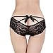 IUNEED Women Sexy Lingerie Panties Lace Bow V-string Underwear Thongs(Black)