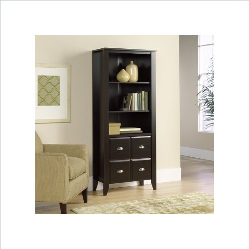 Shoal Creek Bookcase with Doors Jamocha