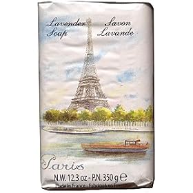 Lorcos French Eiffel Tower Large Lavender 12.3 Oz. Single Soap Bar