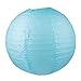 WYZworks Round Paper Lanterns 10 Pack (Light Blue, 12
