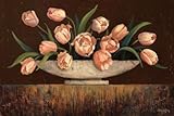 Elegant Tulips FINEST BRAND CANVAS Print With Added Heavy BRUSHSTROKES Jillian Jeffrey 36x24