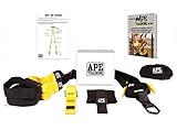 APE Training Suspension Trainer - Professional Grade Suspension Training System - Includes High Quality Straps, Heavy Duty Buckles, Door Anchor, Comfort Handle Grips and Instructional/Nutritional Ebook