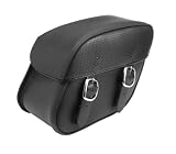 Auburn Leather 30-8014W-03 Bandito Chubby Premium Leather Basket Weave Bolt-On Saddlebag - Pair
