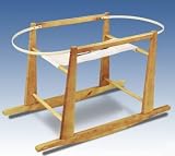 Rocking Wooden Moses Basket Stand - Oak