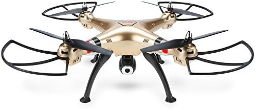 Voomall Syma X8HW 2.4G 4CH 6Axis FPV RC Drone Quadcopter with WiFi Camera &amp; New Height Hold Mode Golden