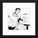 Andy Griffith Custom Framed And Matted B&W Photo (Ron Howard) Total Size: 20x20 Inches