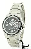 Mens Croton Stainless Steel Day Date Black Dial Watch CN307384SSBK