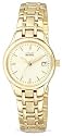 Citizen Women's Eco-Drive Silhouette Gold-Tone Watch #EW1262-55P