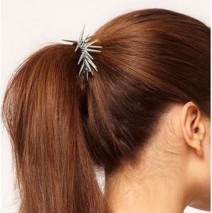 HolyPink TM - Outstanding Quality Finished Metal Silver Spike Hairbands Set 3 Pieces