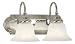 Liz Jordan Lighting 100295 Brushed Nickel & Chrome Ashley 2 Light Bathroom Fixture fr...