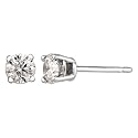 14k White Gold Round Diamond Stud Earrings (1/2 cttw, H-I Color, I1-I2 Clarity)