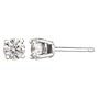 14k White Gold Round Diamond Stud Earrings (1/2 cttw, H-I Color, I1-I2 Clarity)