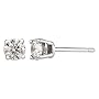 14k White Gold Round Diamond Stud Earrings (1/2 cttw, H-I Color, I1-I2 Clarity)