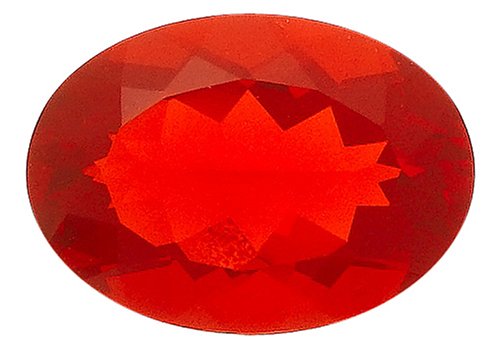 5x7mm Oval Cut Cherry Fire Opal Loose Gemstone