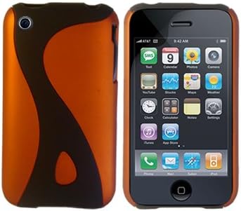 ASleek Orange & Black Hard Case for Apple iPhone 3G 3GS