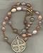 Anglican Rosary of Mexican Agate, Jerusalem Cross