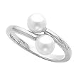 14K White Gold Akoya Cultured Pearl Ring - 6.00mm
