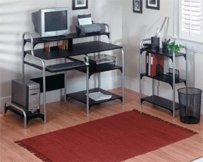 Check Price and More Info For Altra Gusdorf Student Desk And Bookcase (Black) 15096