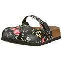 Birki Maria 359283, Damen Clogs & Pantoletten, normales Fußbett, Kork, schwarz (Smell of flowers black)