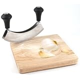 Mezzaluna and Wood Cutting Board Set
