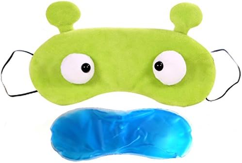 MDSP Cute Big Eye Soothing Gel Cooling Eye Mask Dark Grass Green
