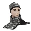 Boys Army Design Reversible Thermal Fleece Scarf & Hat Set