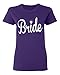 P&B Wedding Bride (White Text) Women's T-Shirt, XL, Purple