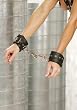 Leather Wrist Restriants (Black;One Size)