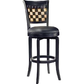 Hillsdale Baxter Swivel Bar Stool with Vinyl Seat by Furniture