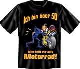Produkt-Bild: T-Shirt Ich bin &uuml;ber 50 bitte helft mir aufs Motorrad