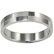 Stainless Steel Matte and Polish Checker Design 3.9mm Band Ring - Women Stainless Steel Matte and Polish Checker Design 3.9mm Band Ring - Women