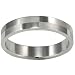 Stainless Steel Matte and Polish Checker Design 3.9mm Band Ring - Women