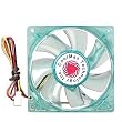 Coolmax 3x3-Inch (80mm) UV Reactive Cooling Fan with Green LEDs