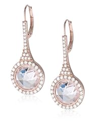 Sterling Silver High Quality Simulated Diamond Drop Lever Back Earrings