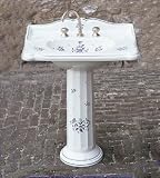Herbeau 0303043 Vieux Rouen Charleston Vitreous China Lavatory Sink 0303