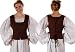 Pirate Wench Peasant Renaissance Medieval Costume Corset Bodice (X-Large, Chocolate)