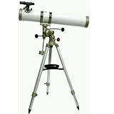 GSI Super Quality Land And Sky 114mm Reflector Equatorial Telescope With Aluminum Tripod - High Power Magnification - Optical Glass Lens, Metal Body, ND Moon Filter - Includes 3 Eyepieces, For Terrestrial And Astronomical Use