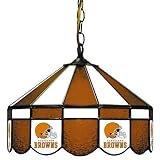 NFL Cleveland Browns 16-Inch Diameter Stained Glass Pub Light