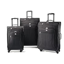American Tourister Luggage AT Pop 3 Piece Spinner Set, Black, 29/25/21

