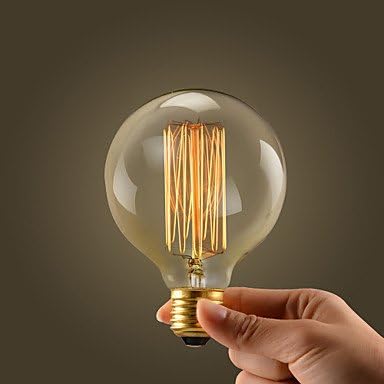 RayShop - 40W E27 Retro Industry Style Globe Transparent Incandescent Bulb ( Voltage : 220-240V )